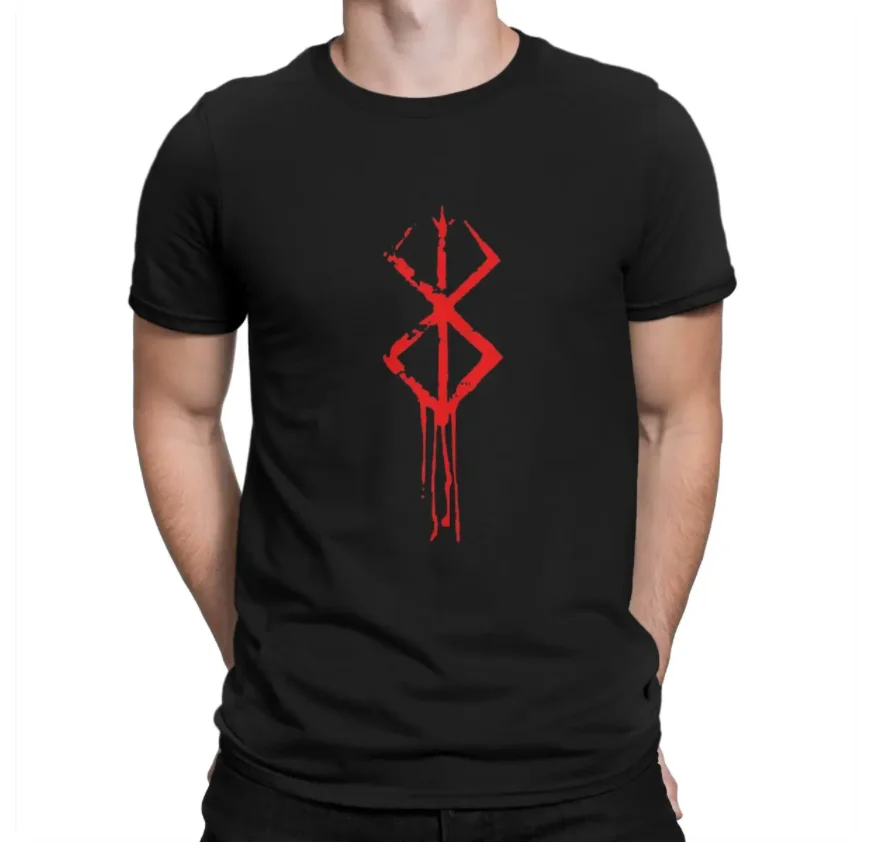 Kaus polyester Berserk tritritribermerek musim panas kaus альтернатива leher-o lengan pendek Harajuku