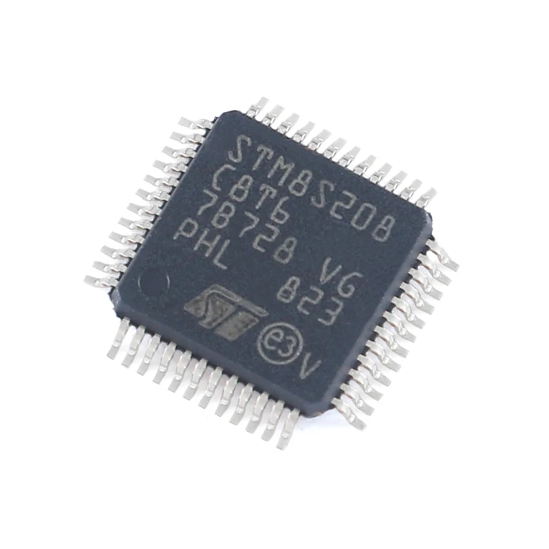 Оригинальная подлинная модель STM8S208C8T6 LQFP-48 24 мгц/64 кб/8 бит
