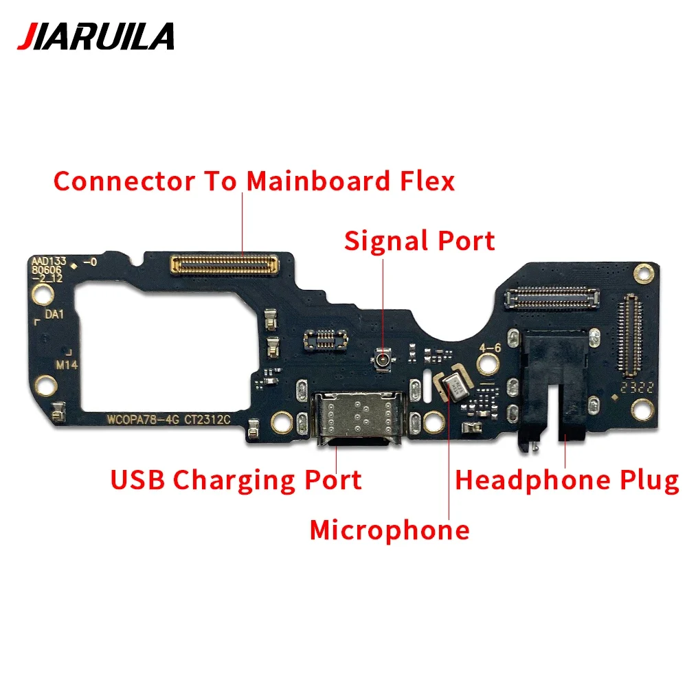 Фото 20 шт., USB-док-станция для зарядки, разъем для порта, разъем для зарядки, гибкая плата для Oppo A52 A55 A93S A56 A57 A97 A76 A78 A95 4G №4
