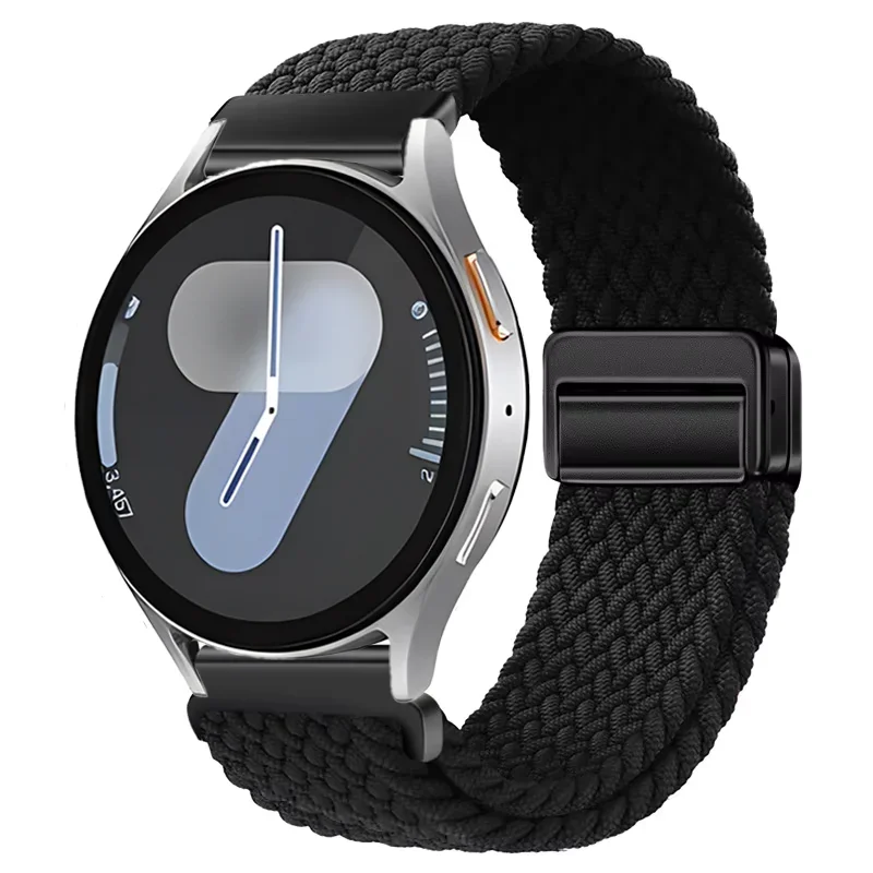 Фото Магнитный нейлоновый плетеный ремешок 20 мм 22 мм для Samsung Galaxy Watch 7 6 5 4 40 мм 44 мм браслет Huawei Watch GT5-4-3-2 46 мм №3