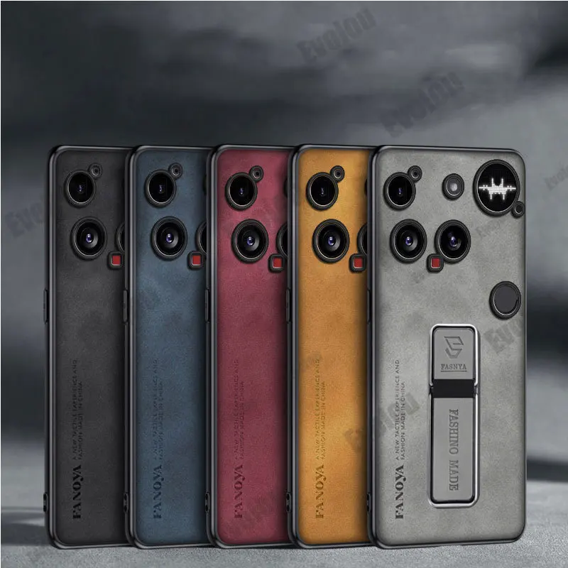 Фото Чехол для телефона Nothing 3, кожаный бронированный чехол-подставка для Nothing Phone3, противоударный магнитный держатель, защитный чехол №4