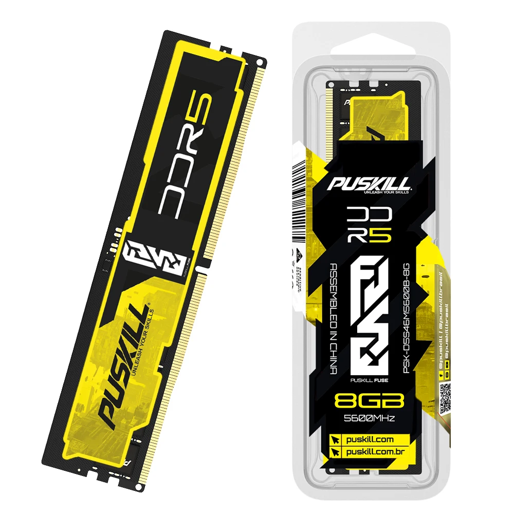 Фото Оперативная память Puskill DDR5 для настольных компьютеров 5600 МГц 4800 МГц 32 ГБ 16 ГБ 8 ГБ с защитной крышкой Интерфейс PC... №4