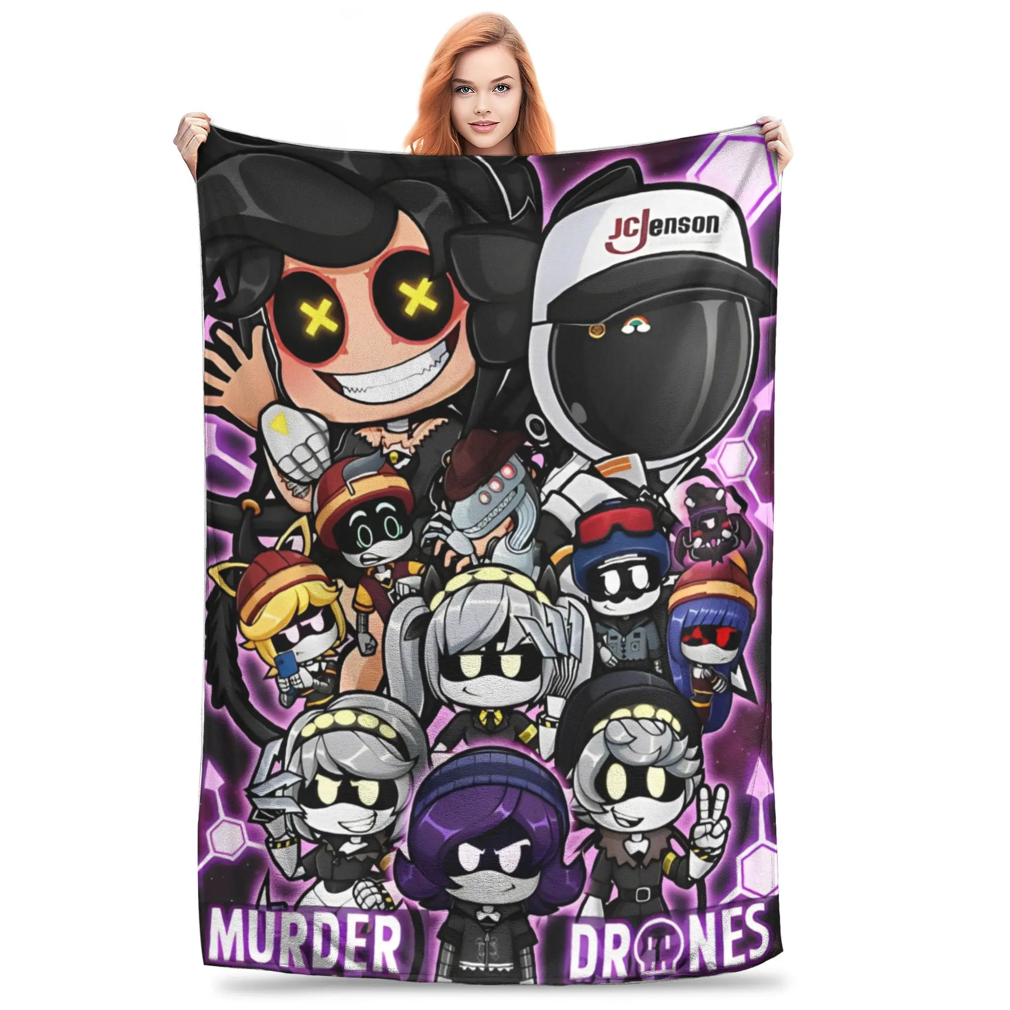 Одеяло Chibis Murder Drones для дивана Uzi Doorman, нечеткая мягкая плюшевая одеяло 50x60 дюймов, покрывало разных размеров