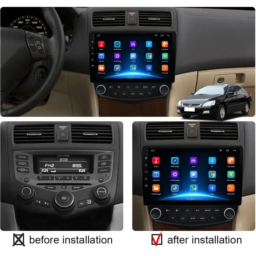 Фото Android 13 для Honda Accord 7 2003-2007 лет, умная система, радио, авто, автомобильный радиоприемник, мультимедийная видеонавигация, GPS, Iphone №2