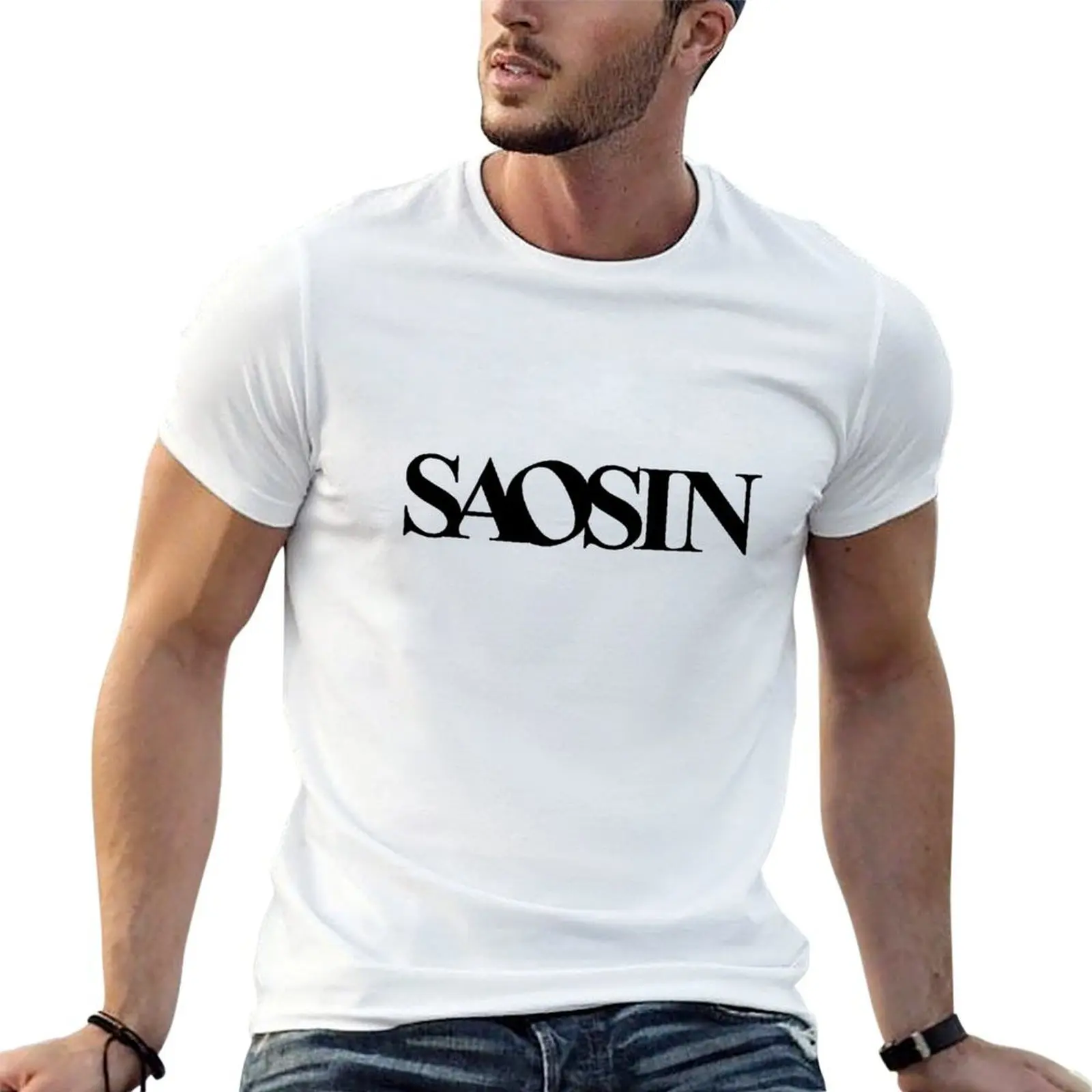 Черная футболка Saosin icon, мужские хлопковые мягкие футболки, мужская роскошная футболка