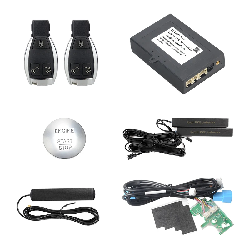 Комплект для пассивного бесключевого доступа Smart Key PKE, подходящий для Benz 2014+ FBS4 с ключом поворота, только запуск, высокая безопасность