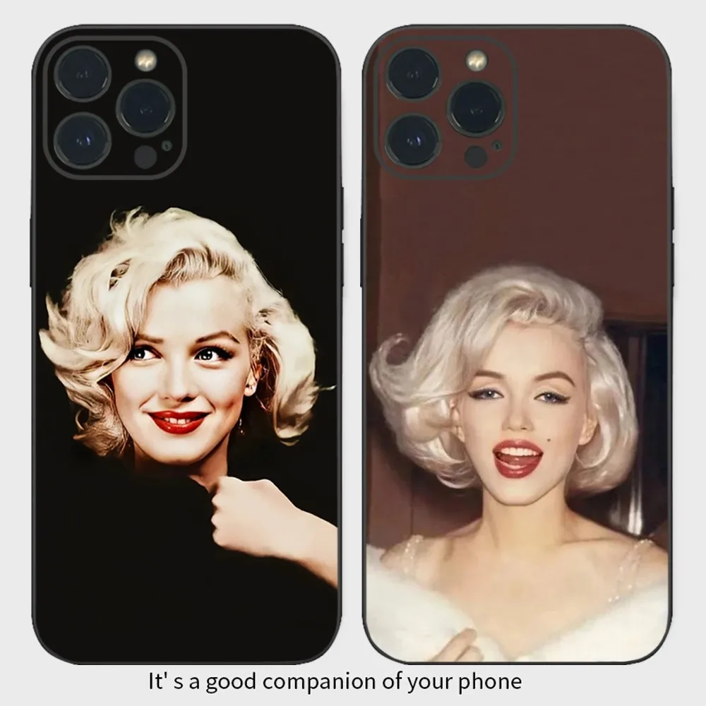 Сексуальная девушка M-Marilyns M-Monroes чехол для телефона для iPhone16 15 14 13 12 Mini 11 Pro XS Max X XR SE5 6 7 8 Plus Мягкий силиконовый чехол
