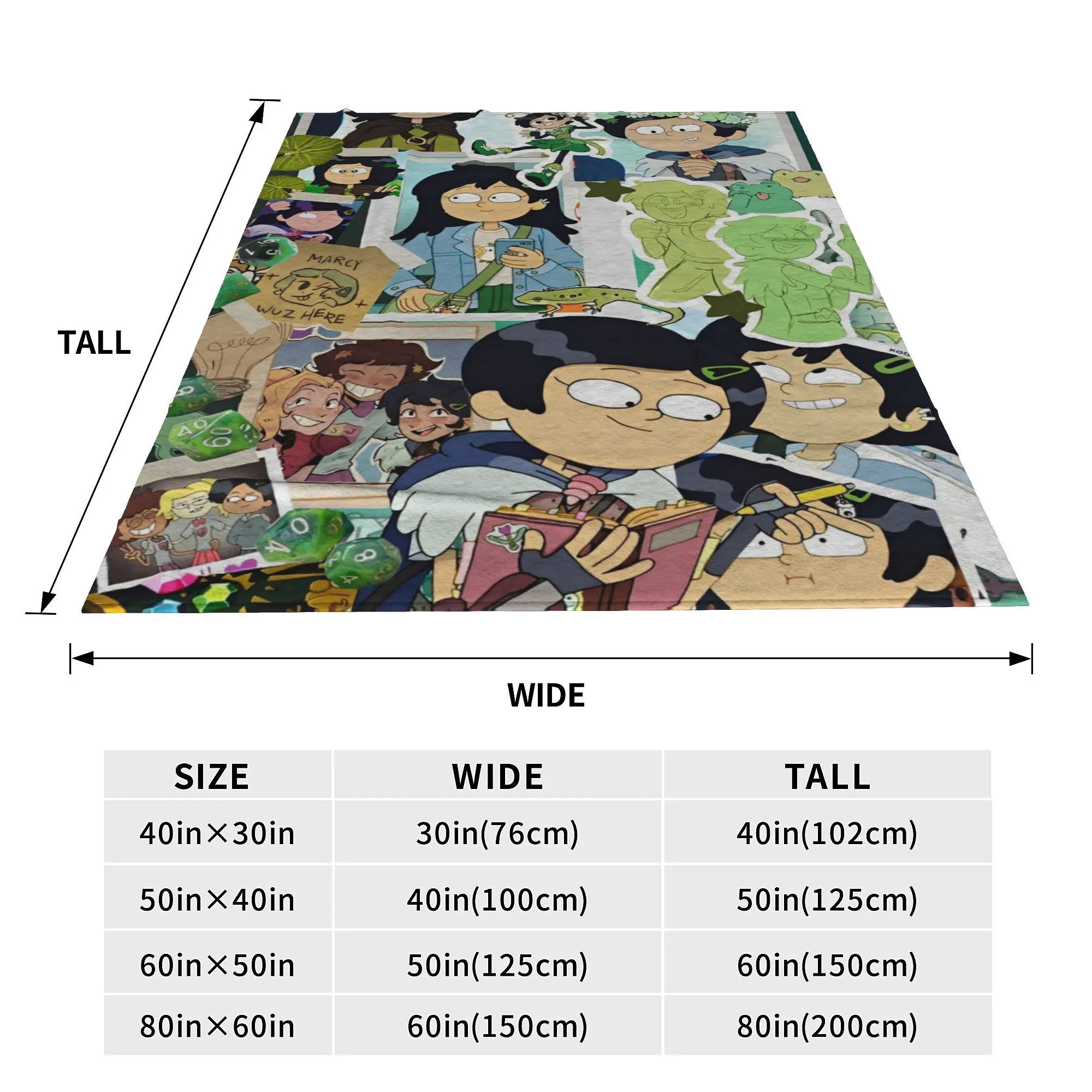 Amphibia Marcy Wu Knitted Blankets Fleece Magic Cartoon Advanture Lightweight Throw Blankets for Outdoor Bedding Quilt (art.: 3920cb874c499) - 3920cb874c499