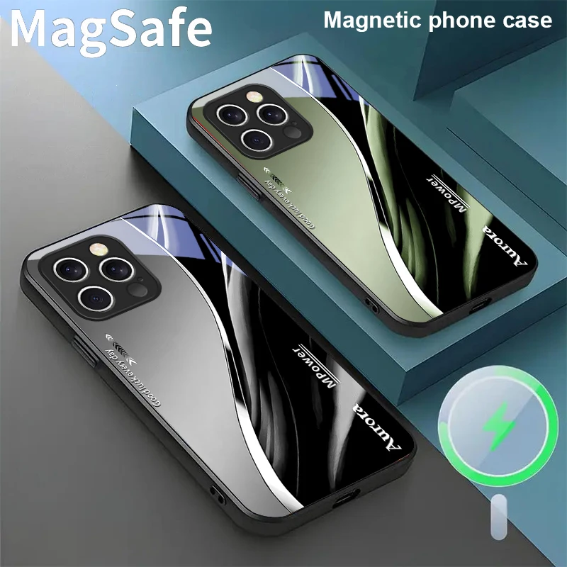 Хороший человек каждый день для iPhone 16E 15 Pro 14 13 Plus 12 mini 11 15Pro 14Max XR Xs X 7 8 P lus 16 E Стеклянный чехол для телефона Magsafe