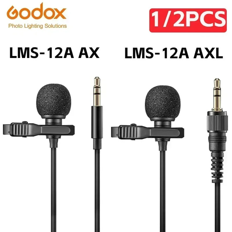 Фото Всенаправленный петличный микрофон Godox LMS-12A AX AXL, совместимый с беспроводными микрофонными системами и устройствами TRS 3,5 мм №4