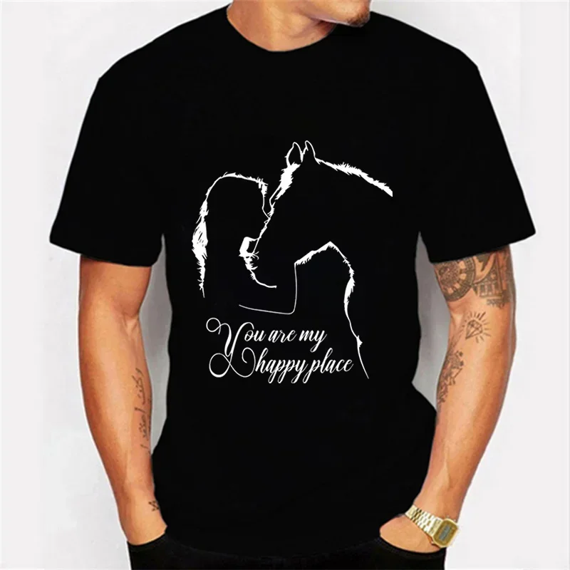 Футболка мужская с надписью «You Are My Happy Place»