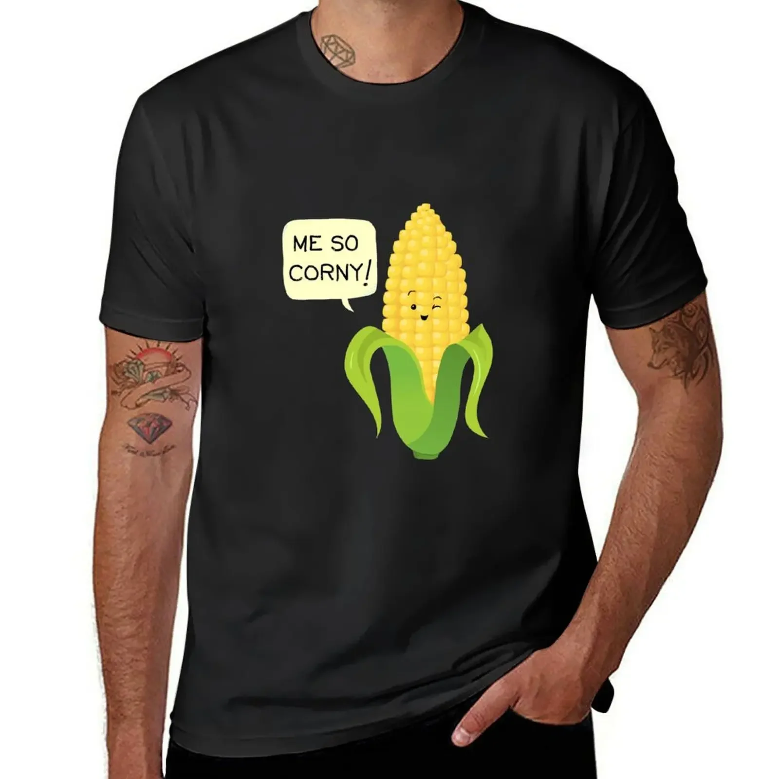 Футболка So Corny, футболка с графическим рисунком, винтажная Мужская футболка на заказ