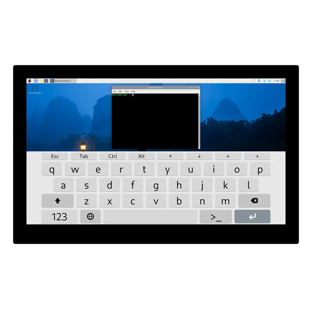 13,3-дюймовый емкостный сенсорный дисплей DSI с разрешением 1920 × 1080 для Raspberry Pi, интерфейс DSI, цельнометаллическая задняя панель