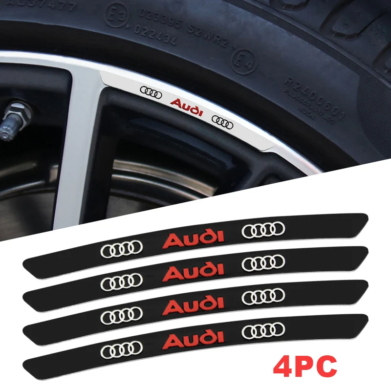 Украшения на колесах, ступицы, наклейки для Audi A4 B5 B6 A3 8P 8V 8L A5 A6 C6 C5 A1 A7 A8 Q2 TT RS3 RS4