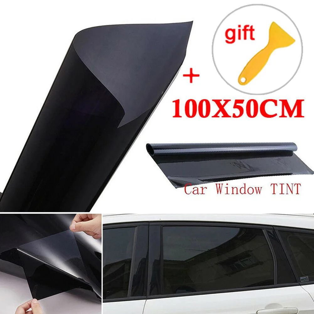 Автомобиль антибликовый рулон дом фургон стекло полиэстер TINT черная наклейка + скребок профессиональный 5% VLT авто антивыцветающая наклейка (art.: 3920d0cdea21a) - 3920d0cdea21a