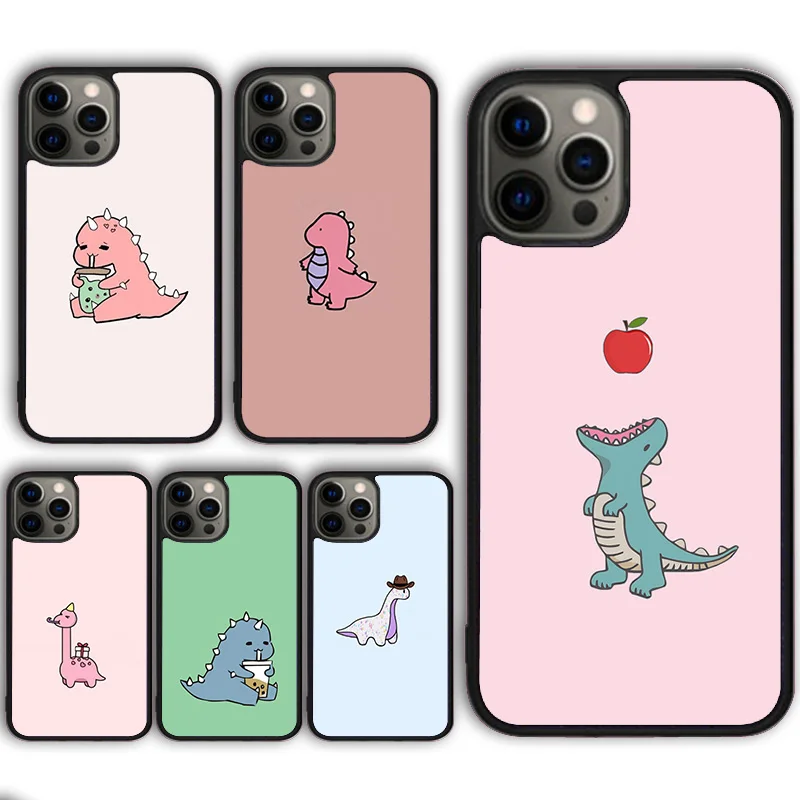 Чехол для телефона с изображением динозавра и забавным динозавром для iPhone 15, 16, 14 Plus 11, 12, mini 13 Pro Max Apple X XR XS max