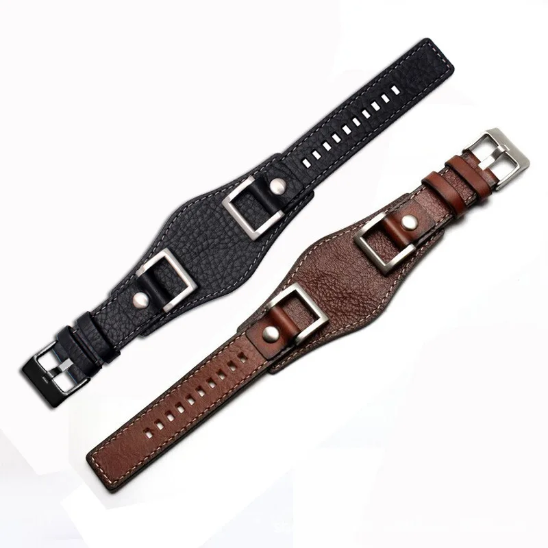 Ремешок из воловьей кожи для Fossil JR1157, ремешок для часов 24 мм, мужской ремешок для часов, Высококачественный винтажный браслет в стиле ретро, коричневый, черный (art.: 3920c8a88c81b) - 3920c8a88c81b