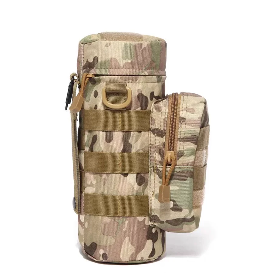 Фото Тактическая сумка для бутылки с водой Molle, держатель для улицы, путешествий, кемпинга, пешего туризма, езды на велосипеде, рыбалки, охоты, переноска для бутылки с водой, чайника №3
