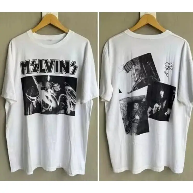 Винтажная белая футболка Melvins Band Concert в стиле ретро, перепечатка S 5XL