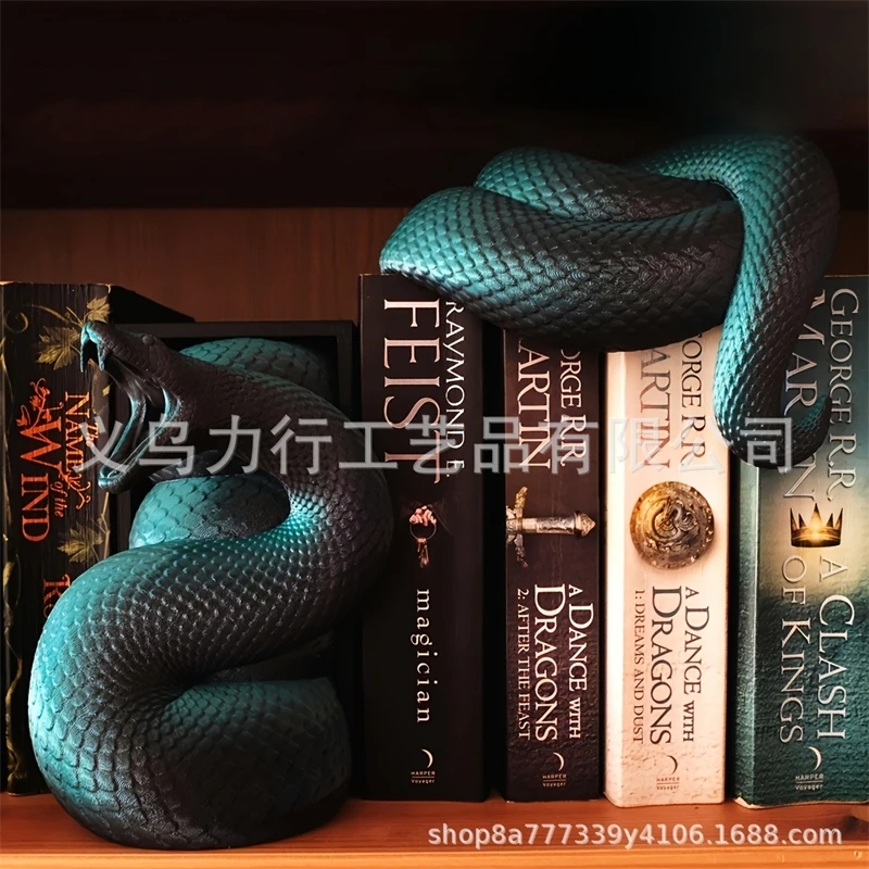 Фото Поделки из смолы Подставки для книг Дракон Змея Дизайн Книжная полка Органайзер Декоративный стол Уникальный декор полки ручной работы №2