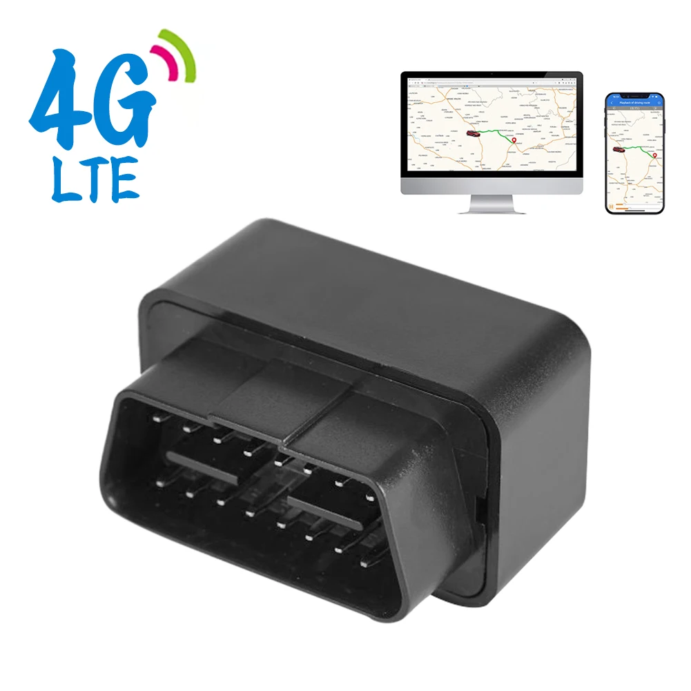 Фото Автомобильный 2G 4G OBD GPS трекер противоугонная сигнализация устройство слежения 12 В-24 В бесплатное приложение для iOS Android SMS-вызов локатор Geofence №4