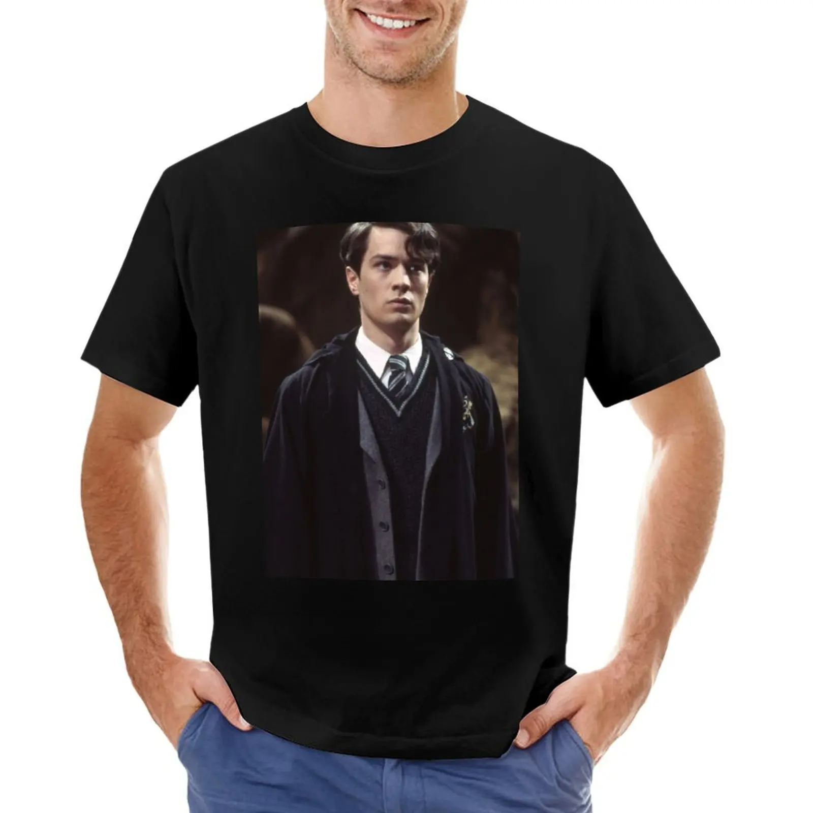 Футболка с рисунком Tom riddle, топы для мальчика, футболка с коротким рукавом, мужские футболки с графическим рисунком