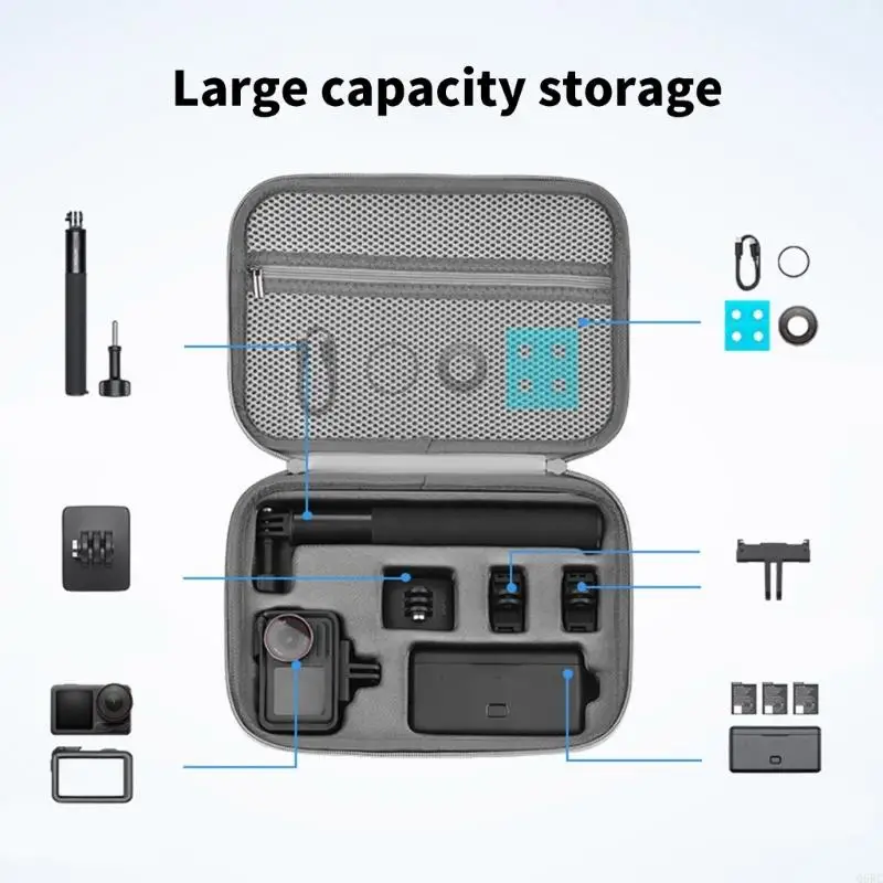 Фото Q6RC Travel Returing Case для Action 5 Professional Camera Portable Bag Sacdizer с компартментом для проверки №4