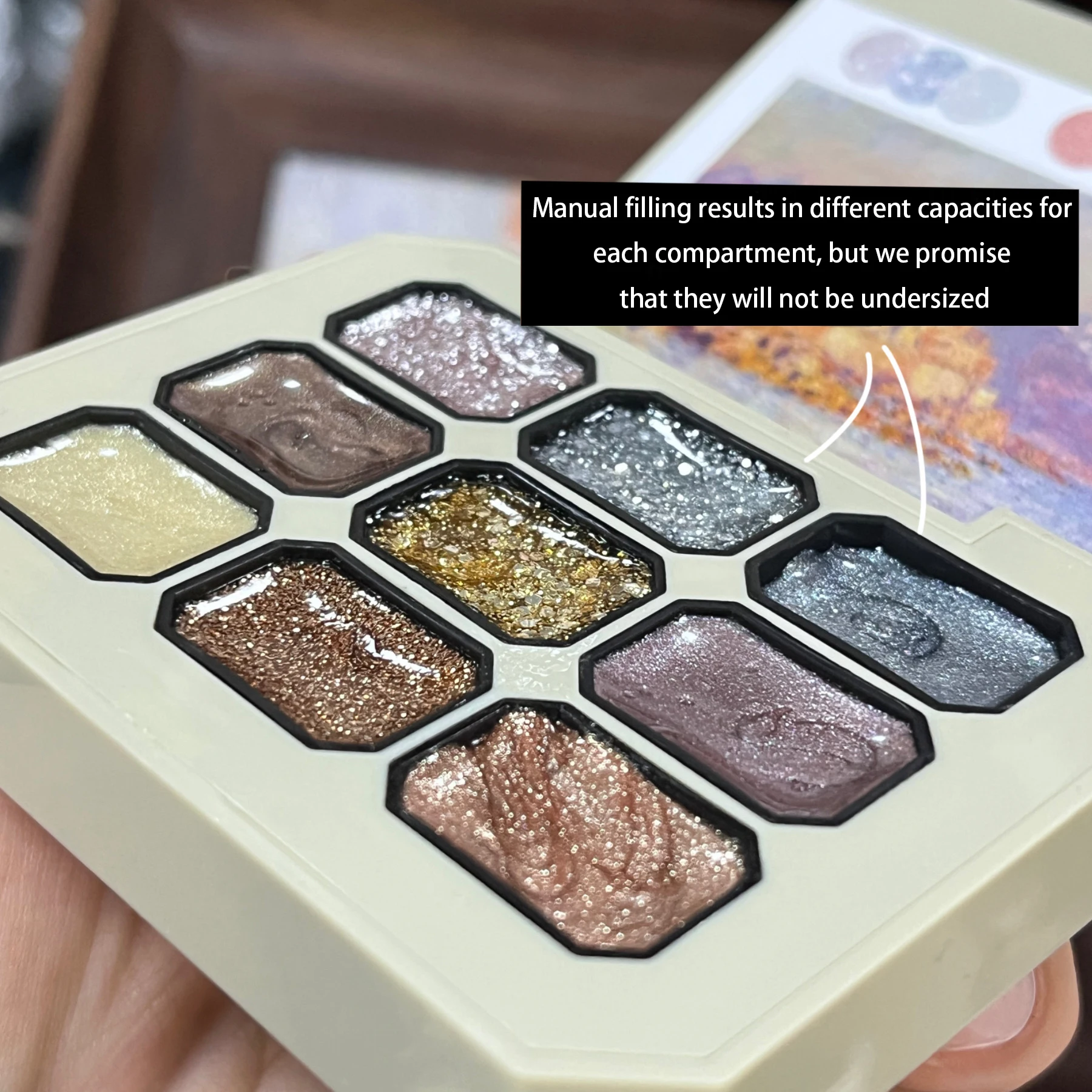 Фото Корейский набор гель-лаков для ногтей с жирной живописью Ombre Gel PolishPalette с блестками для дизайна ногтей Полуперманентный замачиваемый УФ-гель №3