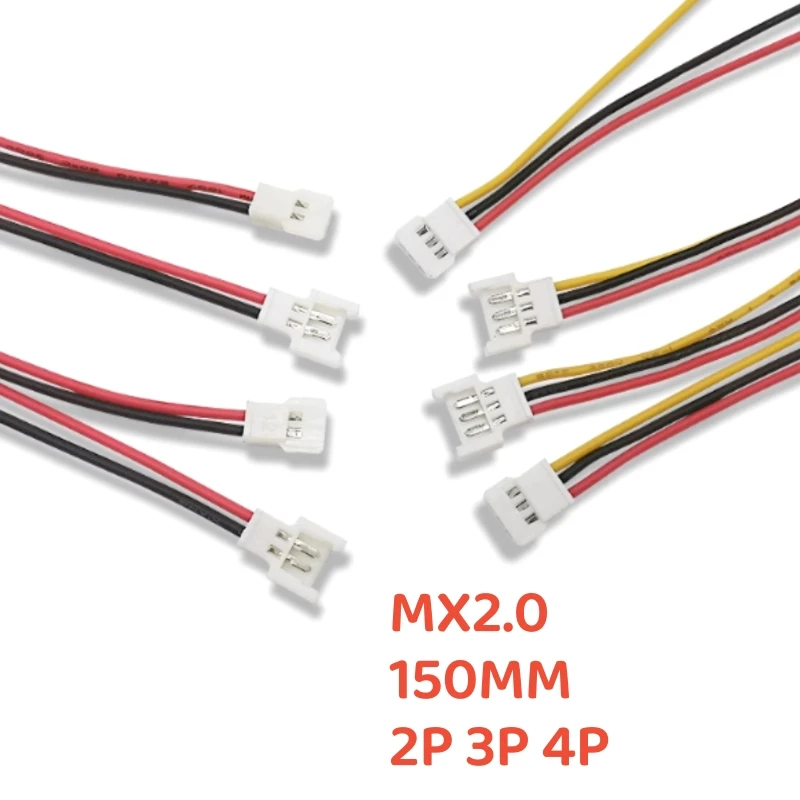 5 пар MX2.0 DIY шаг 2,0 мм 2P 3P 4P разъем «папа-мама» с проводом 150 мм разъемы Электрика