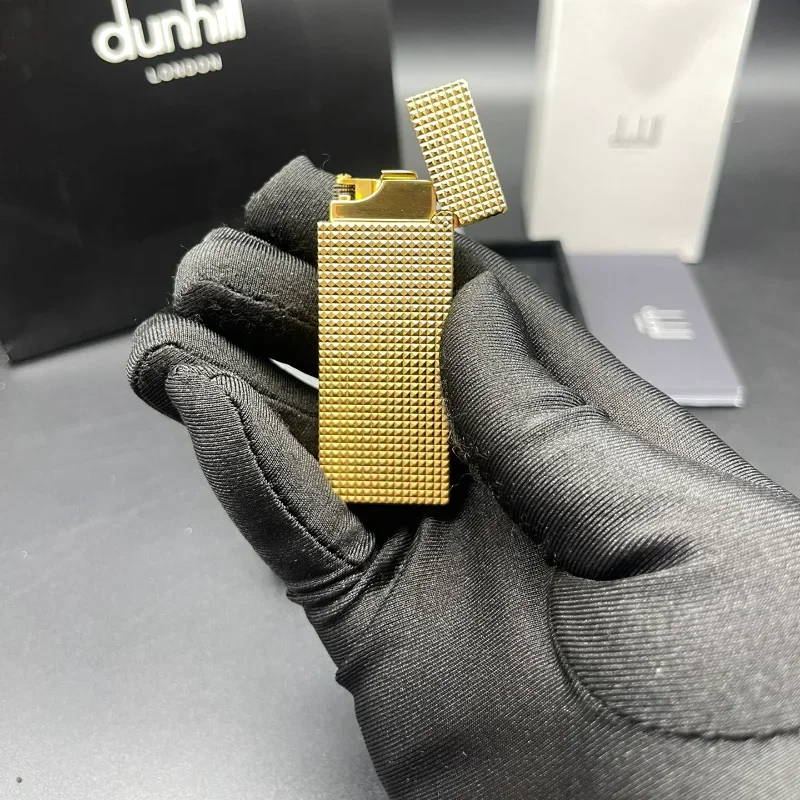Фото Газовая зажигалка Dunhlil, ветрозащитная Зажигалка для улицы, аксессуары для курения, металлическая Бутановая Зажигалка с высоким уровнем огня, мужские подарки №4