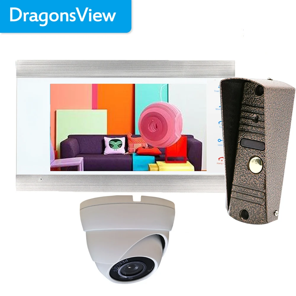 Фото Видеодомофон Dragonsview, дверной звонок, камера, 7-дюймовая домашняя система внутренней связи №2