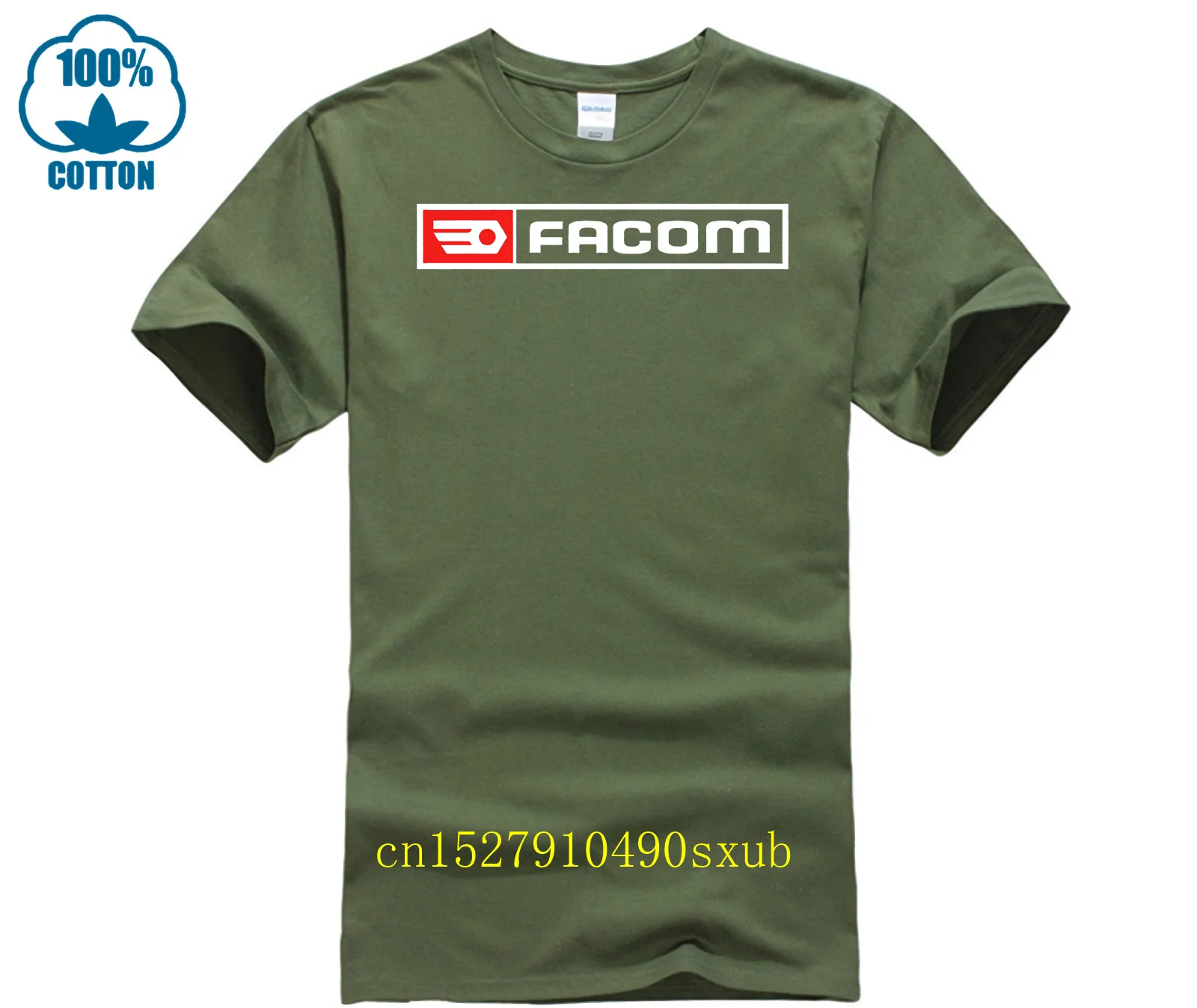 Фото Футболка Facom Tools с машинками разных цветов, хлопковая футболка, мужская летняя модная футболка №2