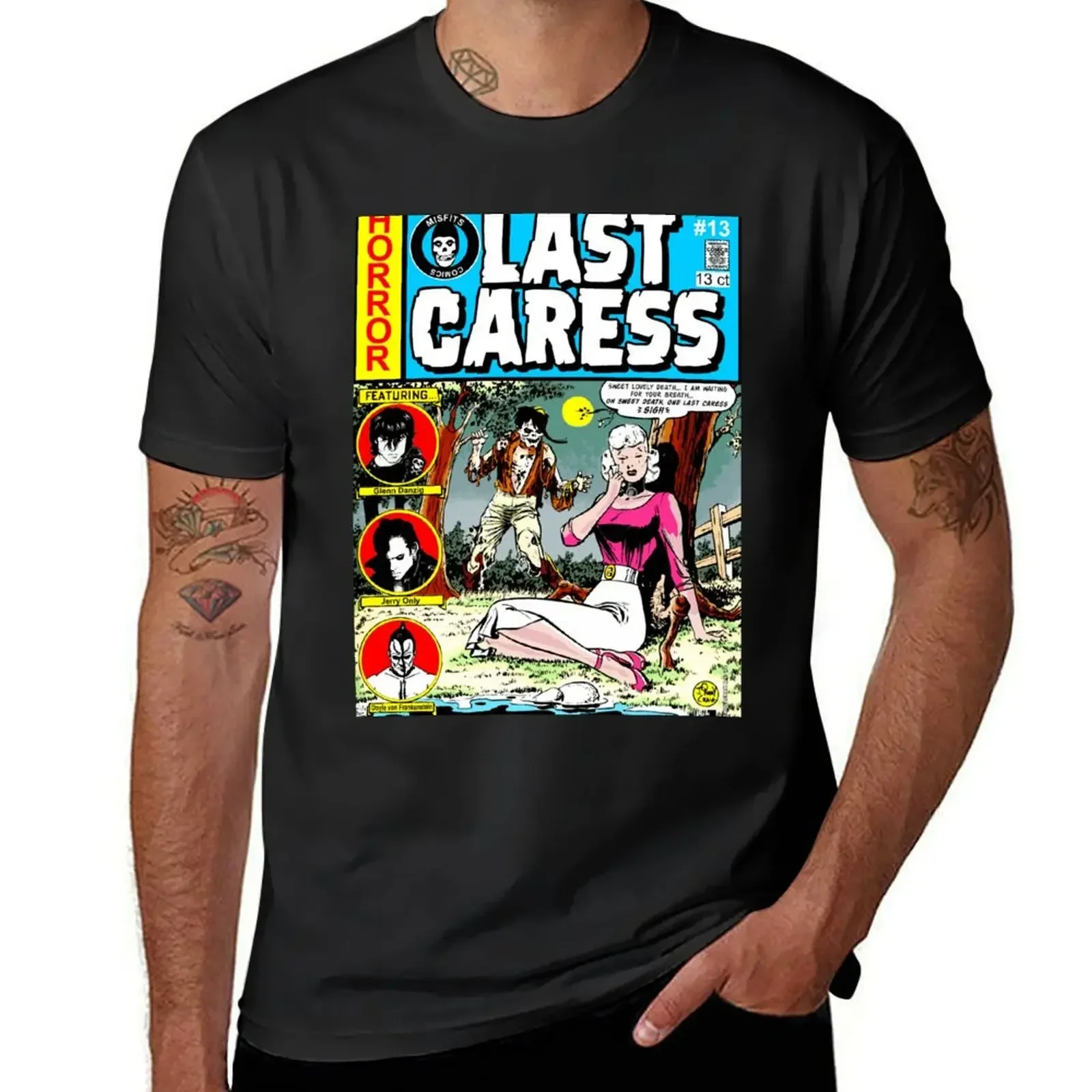 Футболка Misfits last caress, футболки с графическим рисунком, винтажная одежда, эстетическая одежда, большие и высокие футболки для мужчин