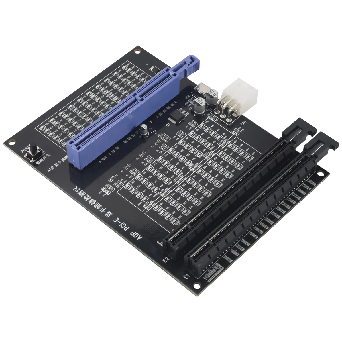 Фото AGP PCI-E X16 Тестер розеток двойного назначения Дисплей Образображение Тестер видеокарты Инструмент диагностики видеокарты №3