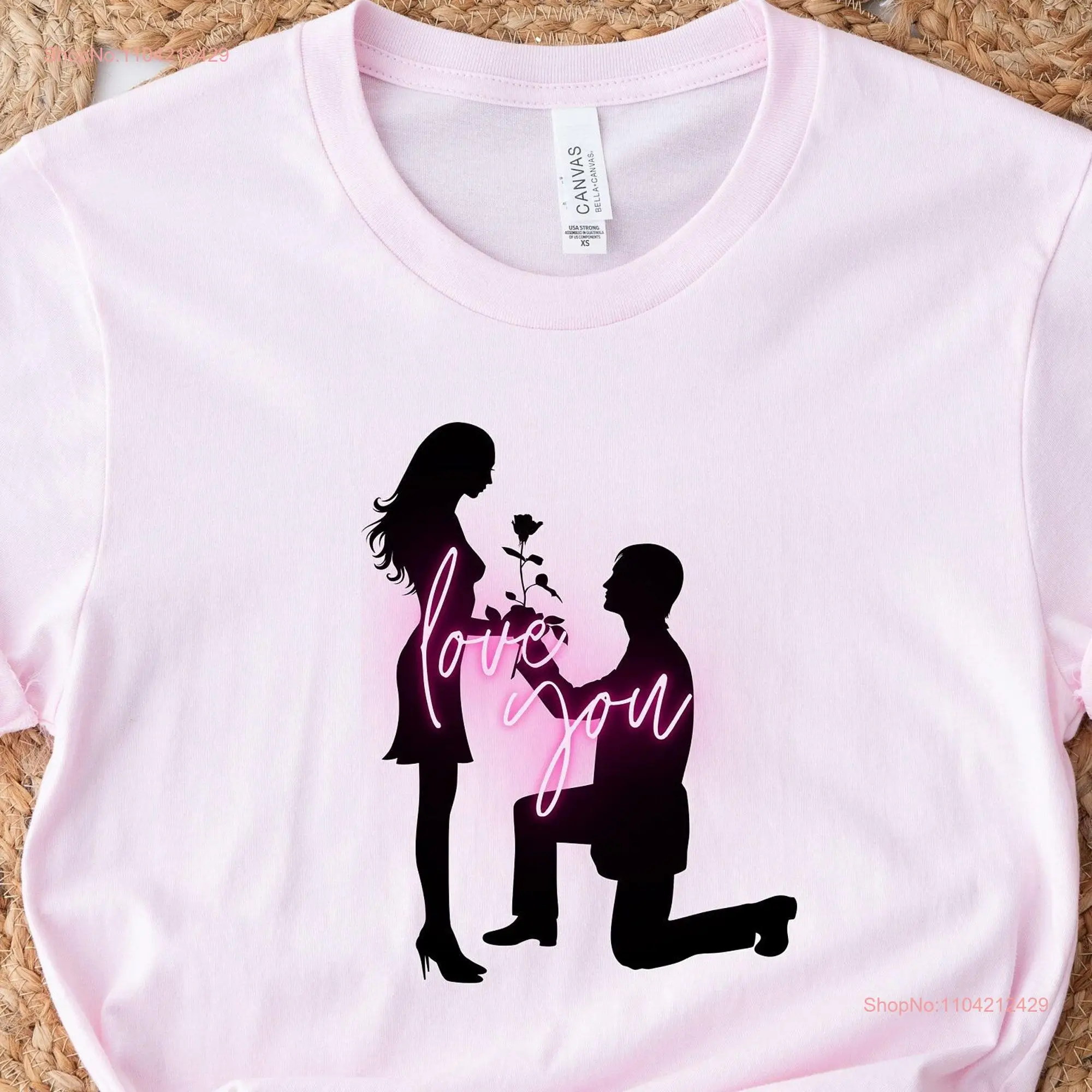 Love You T Shirt Valentines Valentine's Day Outfits Trendy Clothing Singles Women long or short sleeves