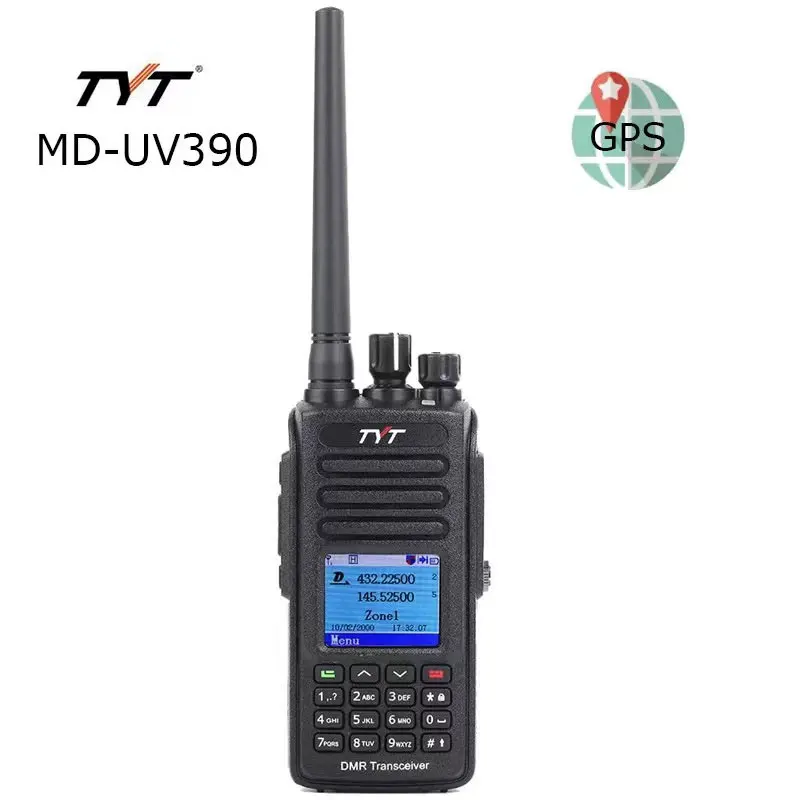 TYT MD-UV390PLUS 10W, цифровая рация AES256, двухсегментный двойной слот времени, DMR с GPS