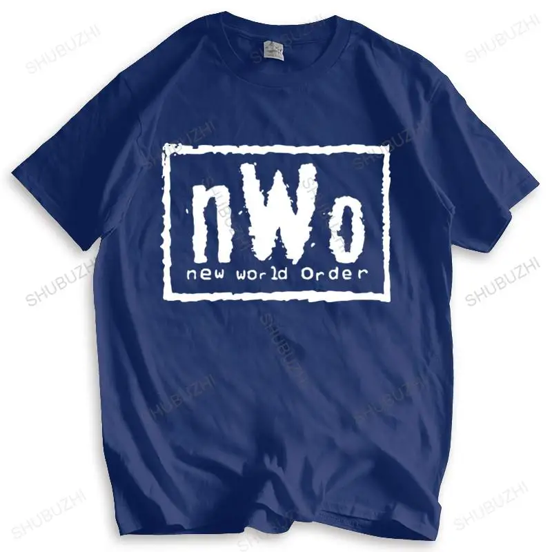 Новая хлопковая футболка мужская с круглым вырезом футболки NWO New World Order Wrestling для взрослых черная футболка модная футболка мужские топы евро размер