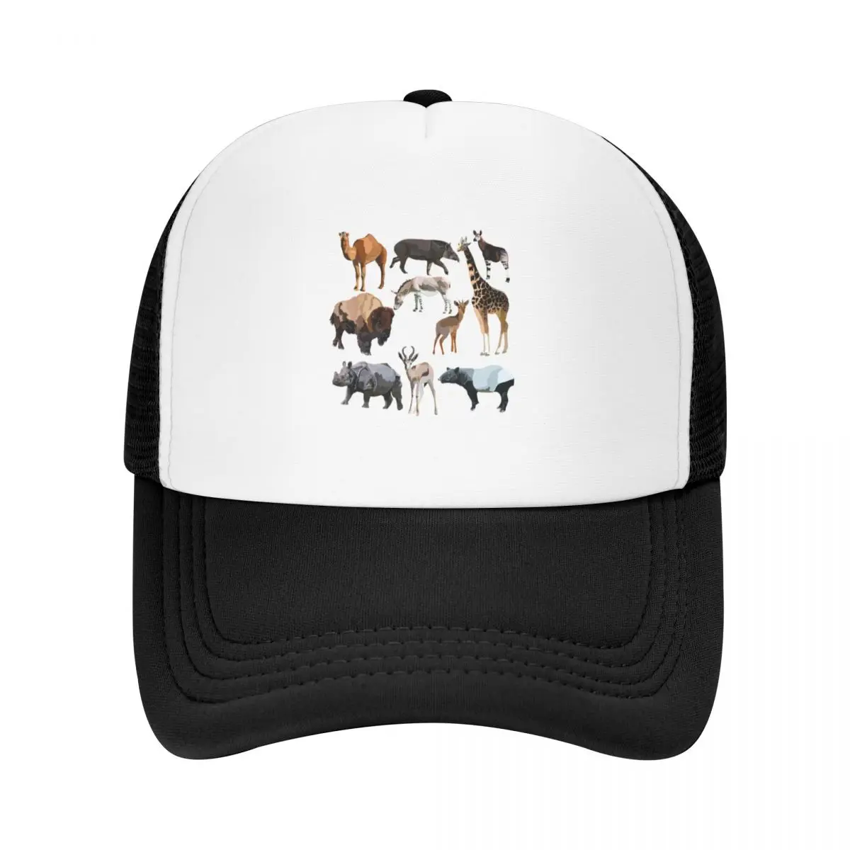 Смешанная бейсболка Hoofstock Giraffe, Okapi, Tapir, Camel, Bison Кепка для гольфа Рыболовные кепки Мужская хип-хоп Женская одежда для гольфа Мужская