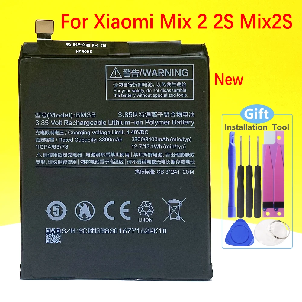 Новый аккумулятор BM3B для Xiaomi Mix 2 2S Mix2S, замена смартфона/смартфона
