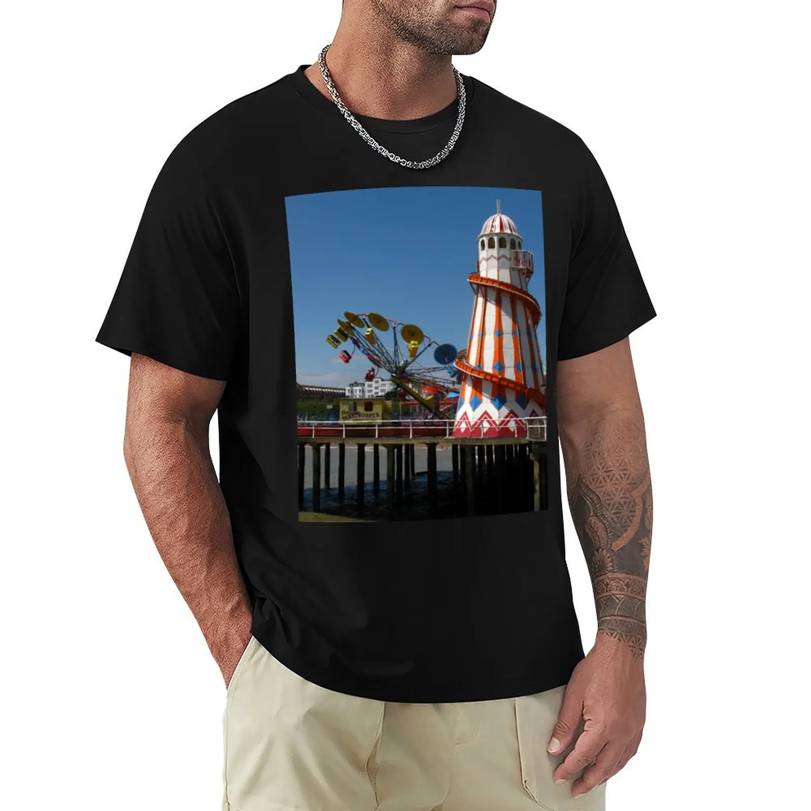 Футболка Clacton Pier, подарки для парня, мужская одежда, новое издание, мужские рубашки, футболка с рисунком