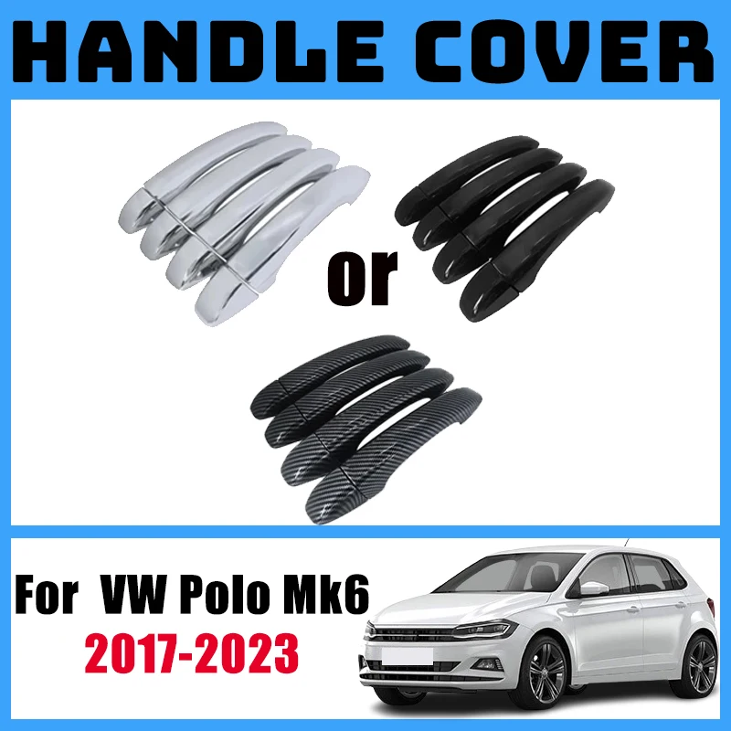 Ручка наружной двери автомобиля для Volkswagen VW Polo Mk6 AW1 BZ1 2017-2023 Ourside внешняя ручка крышка царапина декор аксессуары