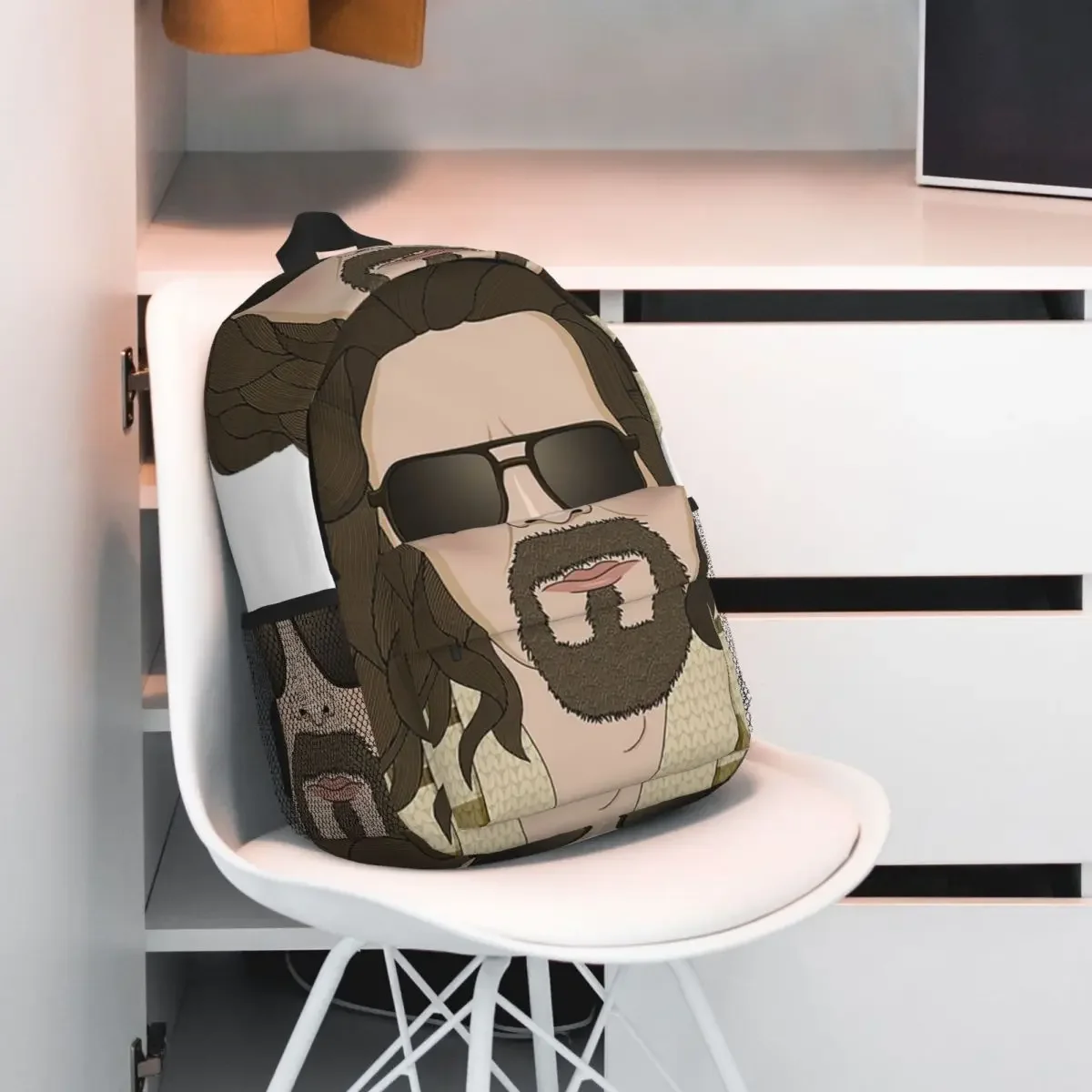 Фото Рюкзаки The Dude-The Big Lebowski, сумка для книг для мальчиков и девочек, повседневные детские школьные сумки, дорожный рюкзак, сумка на плечо большой вместимости №3