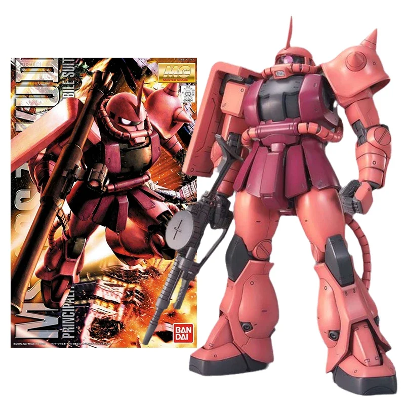 Набор оригинальных моделей Bandai Gundam, аниме-фигурка MG 1/100 MS-06S ZAKU II, коллекция Gunpla, аниме, фигурка, игрушки для детей