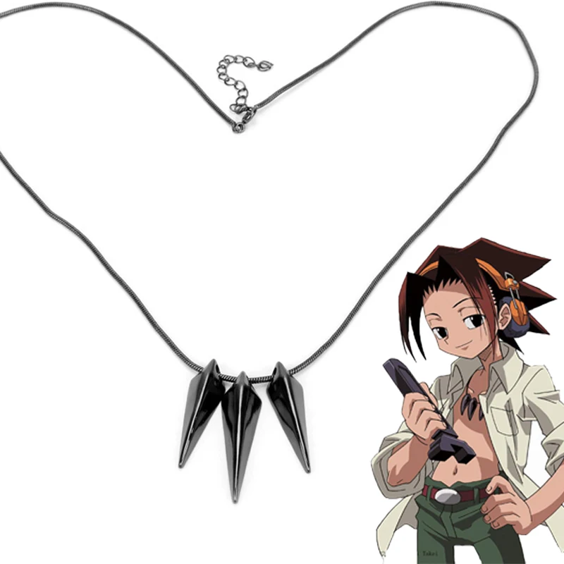 Ожерелье унисекс для косплея аниме SHAMAN KING Yoh Asakura, колье из сплава в стиле панк, хип-поп, шило, ювелирные изделия, готический аксессуар, реквизит, подарки