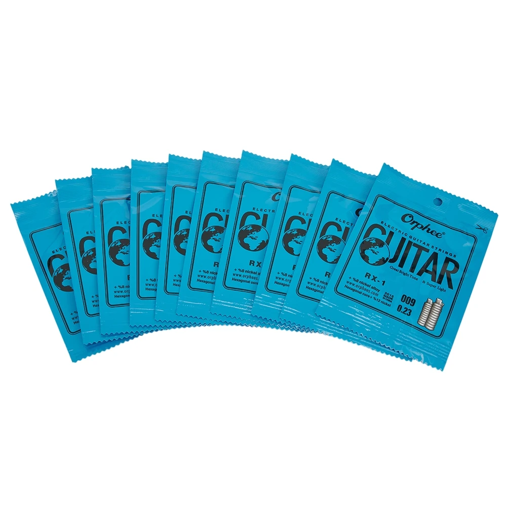 10 шт. Orphee одиночные Струны для электрогитары 1-я E-String(.009), сменные части струны из высокоуглеродистой стали для гитары