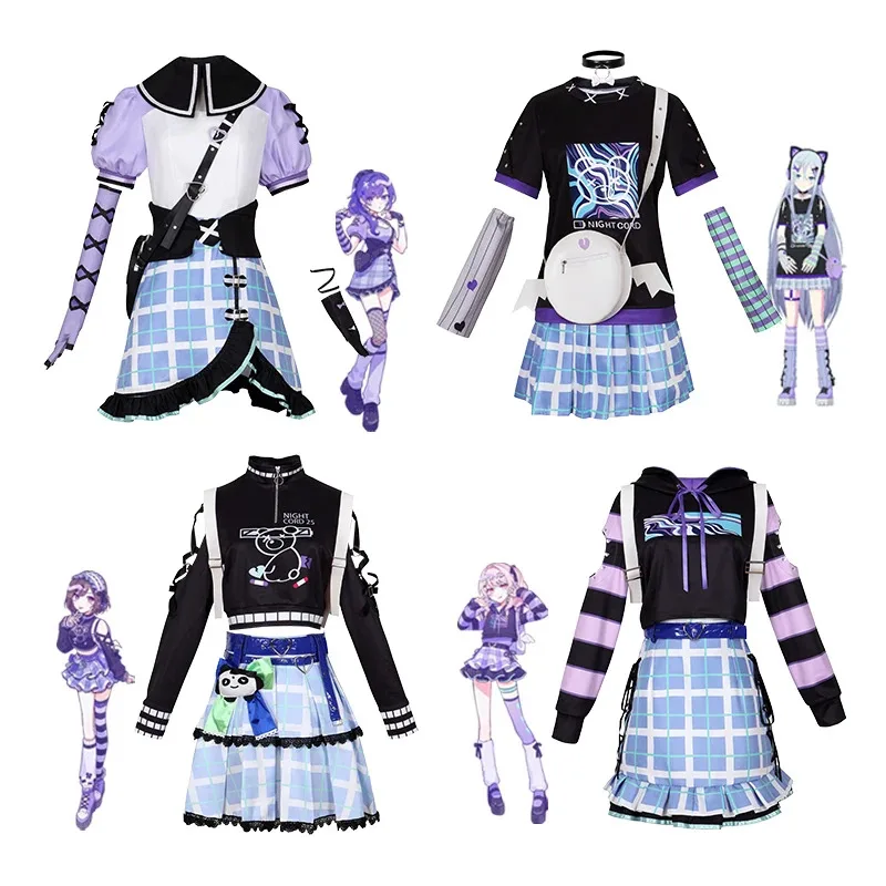 Аниме проект Sekai красочный косплей костюм Asahina Mafuyu Mizuki Yoisaki Kanade Shionome Ena костюм с сумкой костюмы