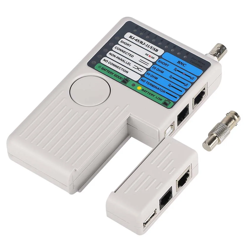 Многофункциональный тестер кабеля локальной сети для тестирования USB и BNC RJ45 RJ11 Установленный и патч-кордов с возможностью расстояния 300 футов (art.: 3920cfe071b28) - 3920cfe071b28