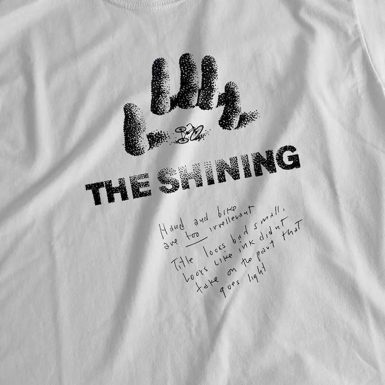 Фото Постер Saul Bass для Kubrick's Shining, футболка с принтом фильма 1980-HQ, тяжелая футболка унисекс с круглым вырезом №4