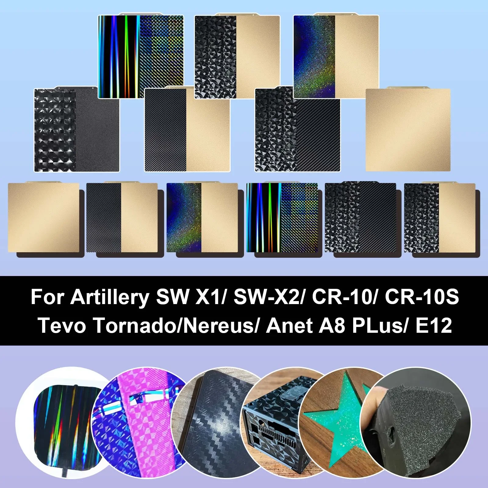 310x310 мм PEO PET H1H PEI Строительная пластина для Creality CR-10 CR-10S/10 S3 Artillery Sidewinder X1/X2 S8 Pro S8 Plus KP5L SP-5