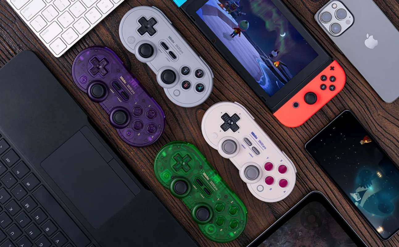 Фото 8Bitdo SN30 Pro с эффектом Холла, Bluetooth-геймпад, контроллер, джойстик для Nintendo Switch, MacOS, Android ПК, SteamoS Raspberry Pi №5